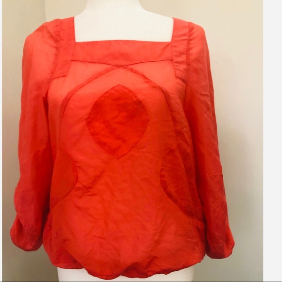 Tops - Pink blouse with split sleeves